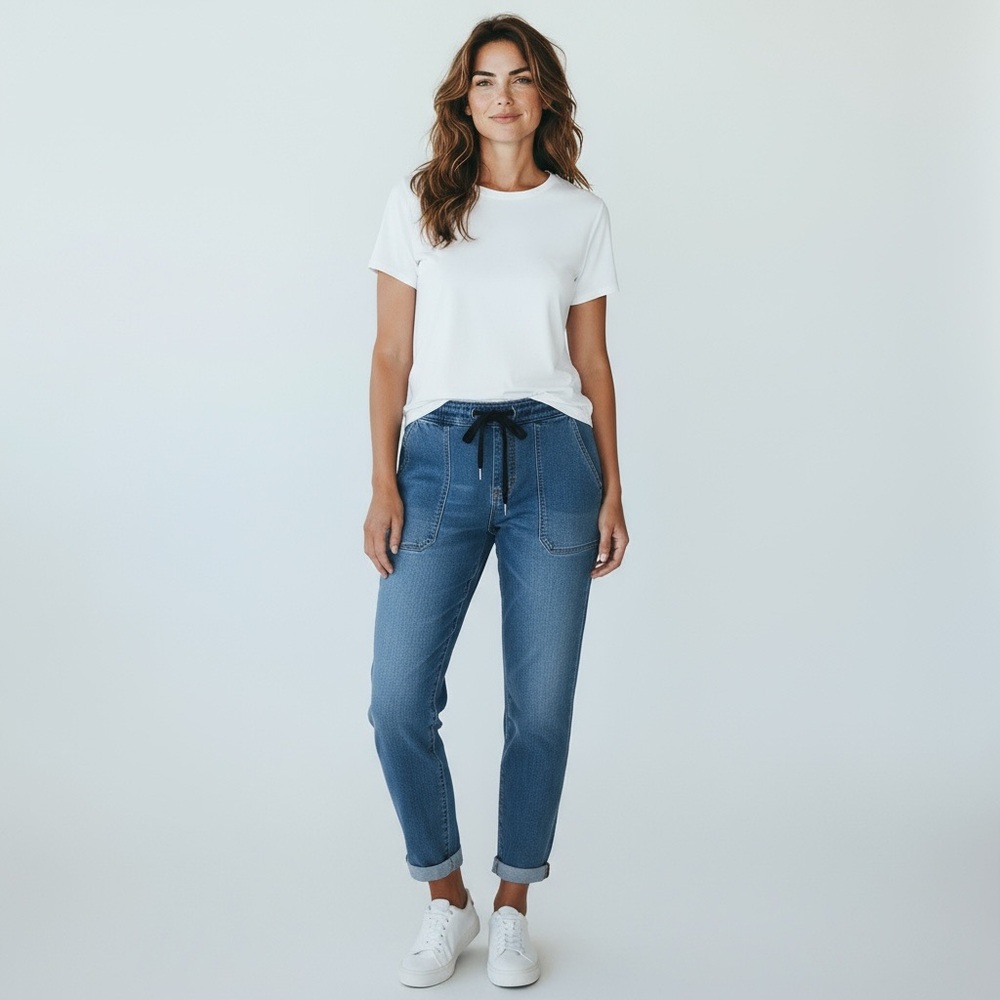 NWT Judy Blue Drawstring Blue Women’s Jeans Sz 28